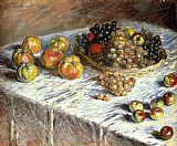 Still Life Apples And Grapes by Claude Monet